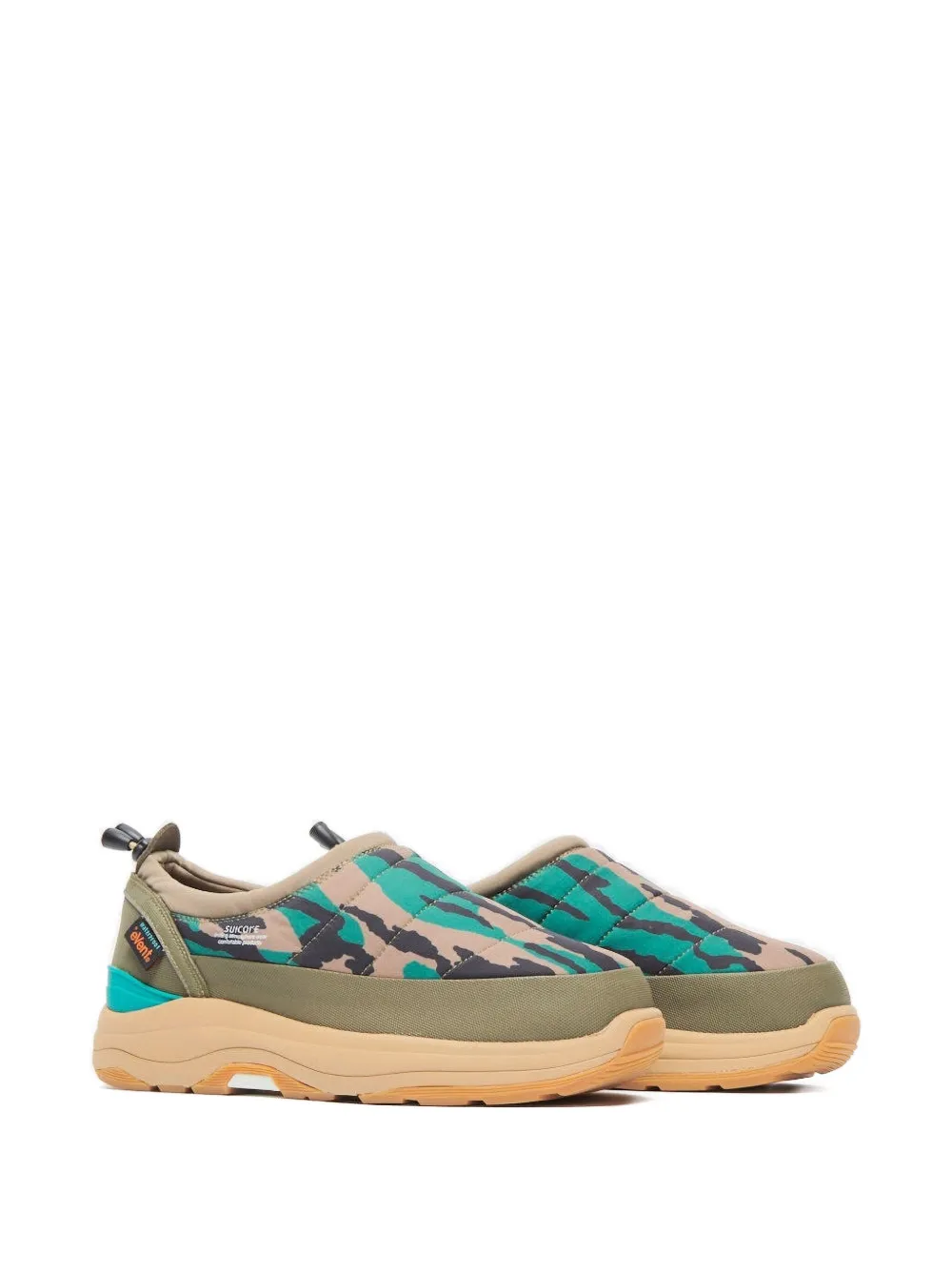 Suicoke camouflage quilted sneakers Green