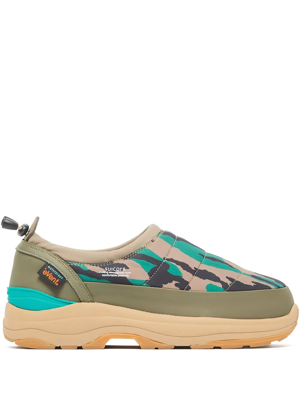 Suicoke camouflage quilted sneakers Green