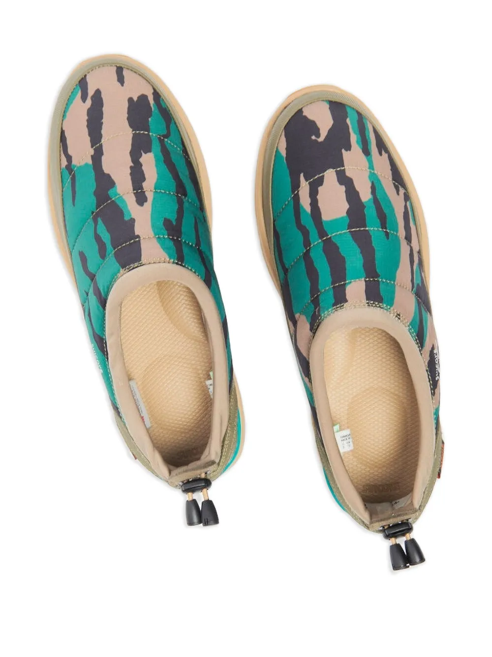 Suicoke camouflage quilted sneakers Green