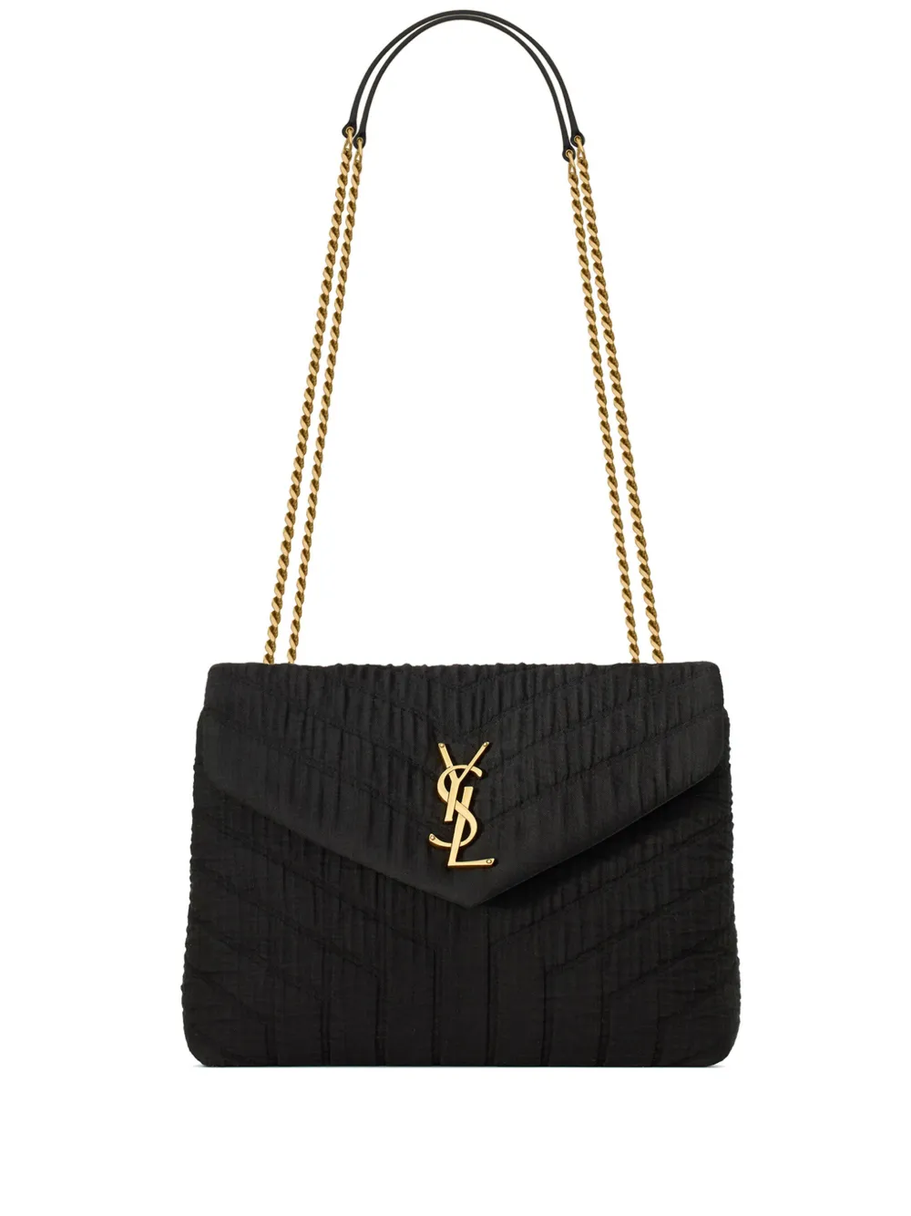 Saint Laurent Small Loulou Shoulder Bag | Black | FARFETCH AO