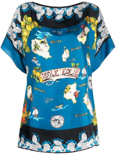 Dolce & Gabbana Pre-Owned 2000s printed silk blouse