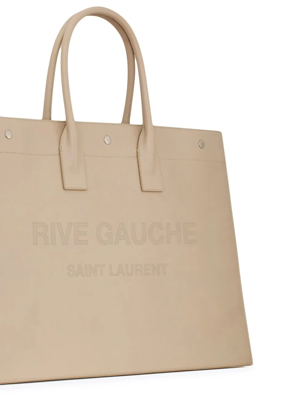 Shop Saint Laurent Rive Gauche Tote Bag In Neutrals