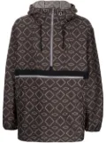 White Mountaineering geometric pattern half-zipped jacket - Brown