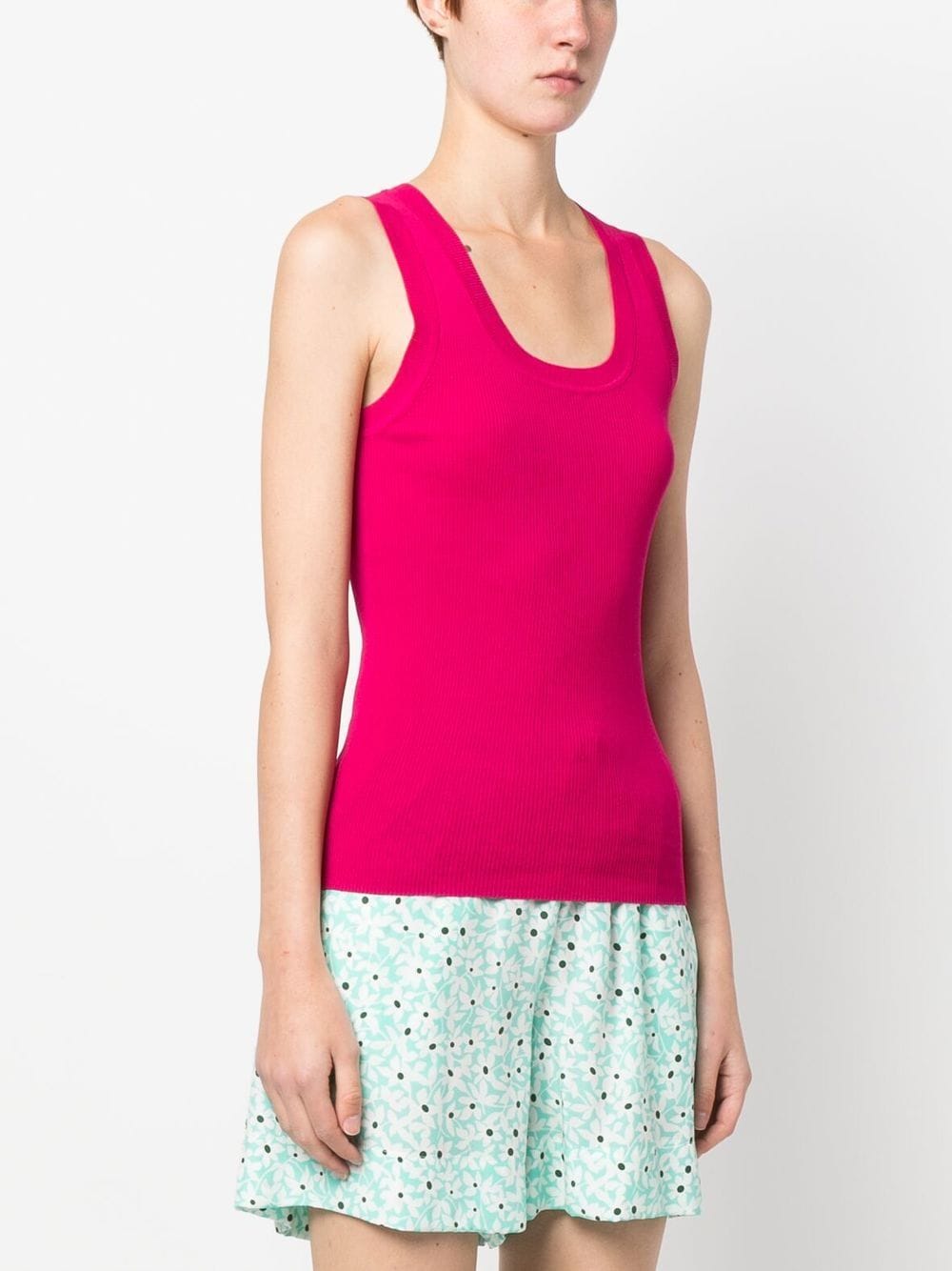 Shop P.a.r.o.s.h Knitted Tank Top In Pink