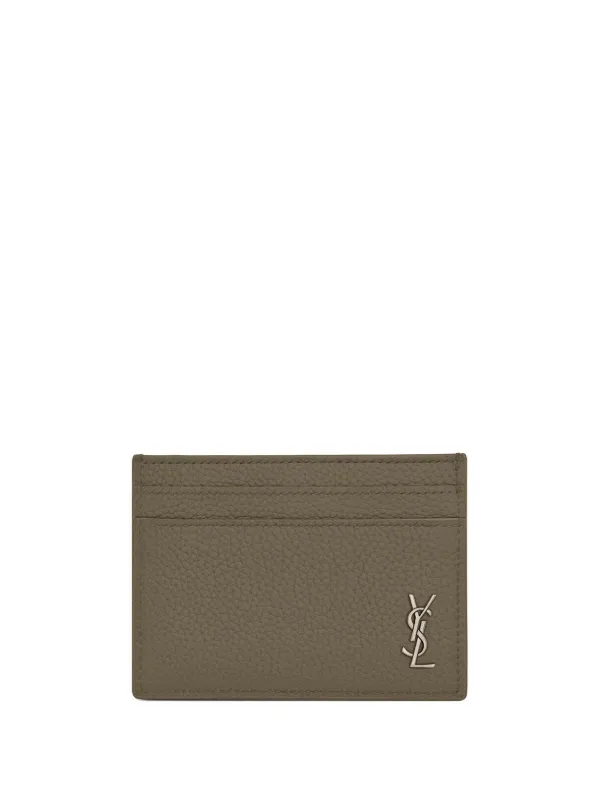 Ysl logo plaque card holder new arrivals