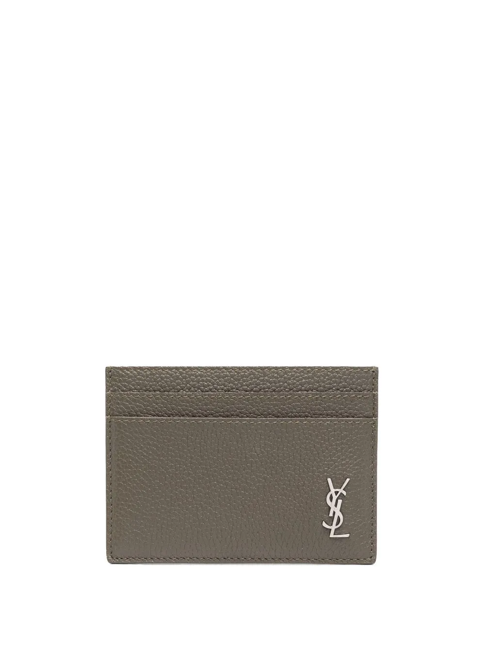Saint Laurent tarjetero con placa del logo | verde | Image 1