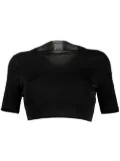 The Row cropped short-sleeve top - Black