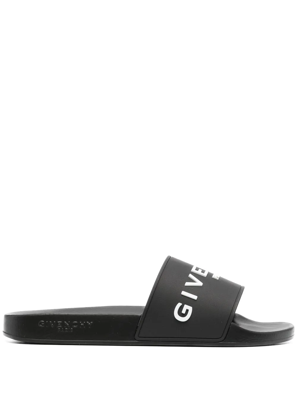 Givenchy Black Logo-Print Pool Slides | Black | Image 1