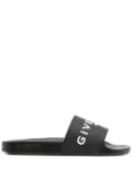 Givenchy Black Logo-Print Pool Slides