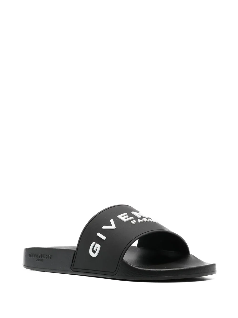 Givenchy Black Logo-Print Pool Slides | Image 2