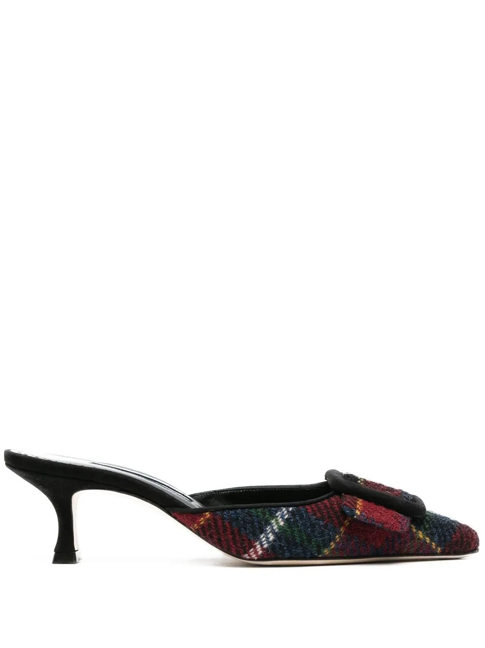 

Manolo Blahnik 55mm tartan-check mules - Red