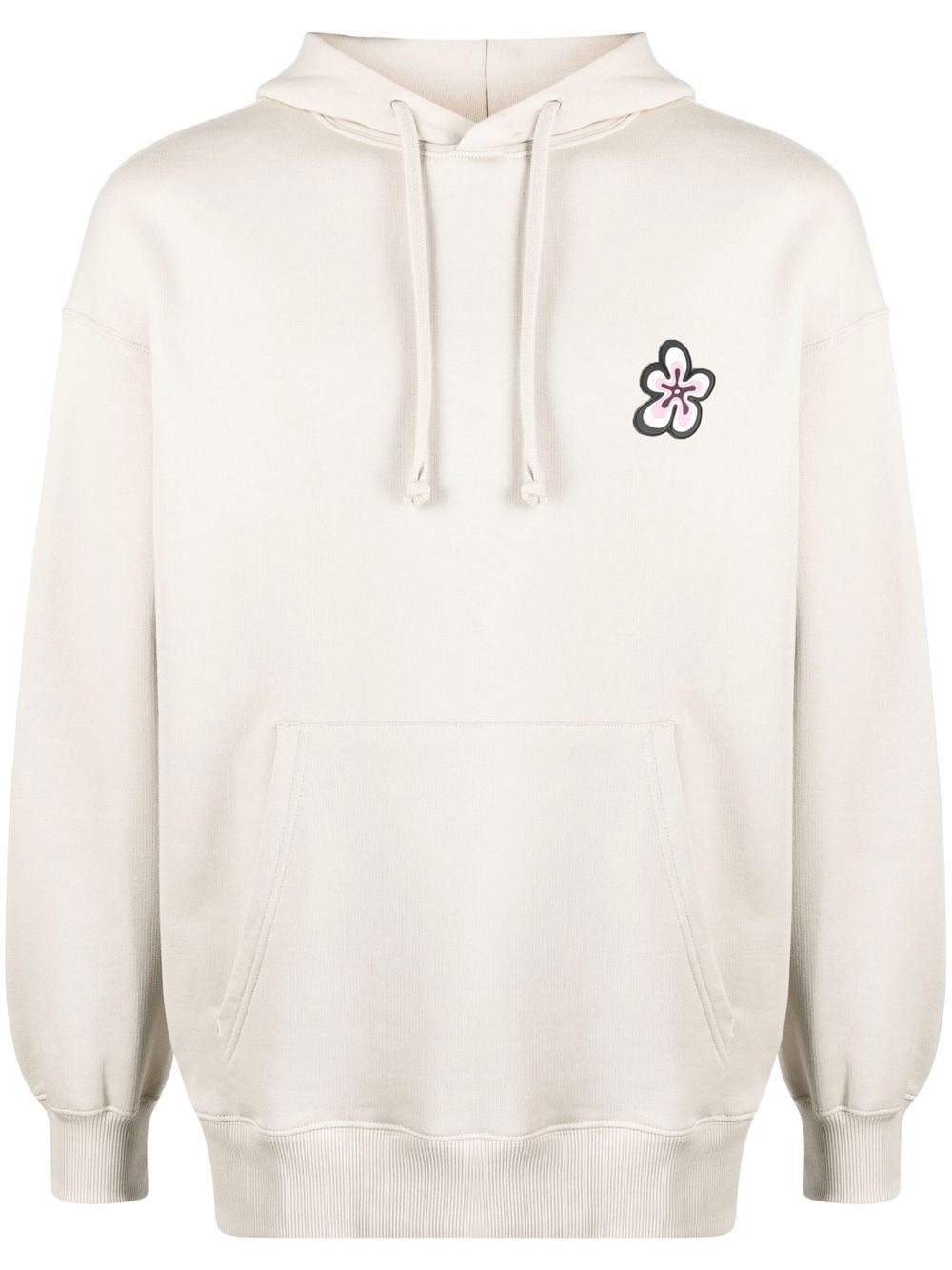 floral print cotton hoodie