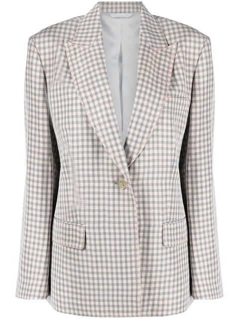 Acne Studios check-print single-breasted blazer