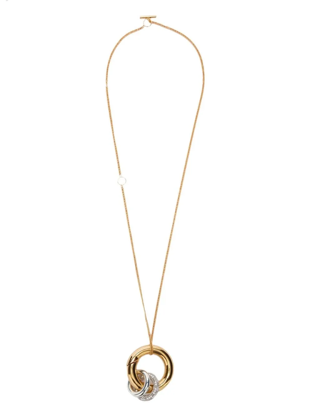 

Jil Sander hoop design necklace - Gold