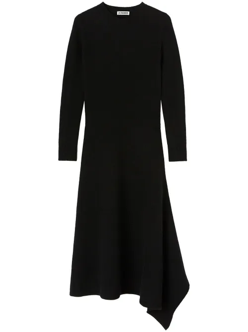 Robe mi-longue à design asymétrique - Jil Sander - Modalova