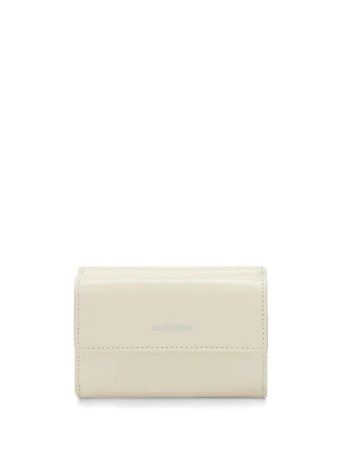Jil Sander logo-embroidered leather purse