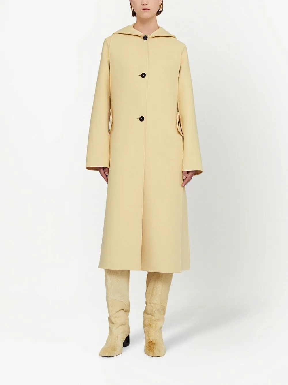 Jil Sander Kasjmier jas - Beige