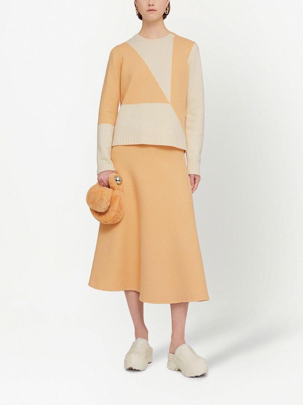 Jil Sander Rok met A-lijn - Beige