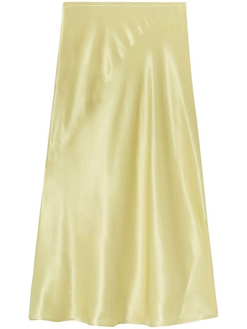 Jil Sander satin-finish midi skirt
