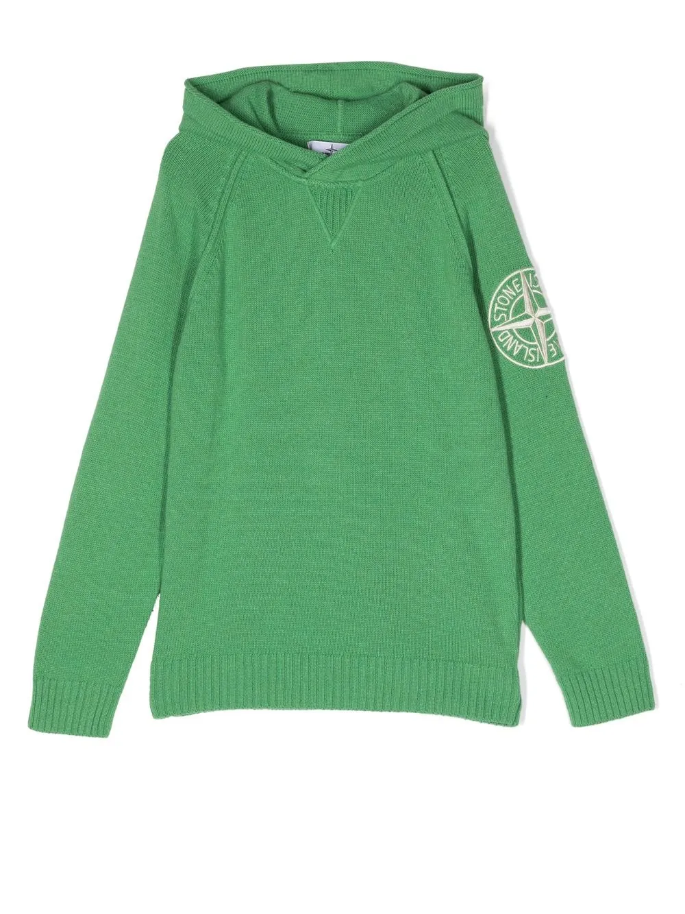 

Stone Island Junior hoodie con bordado Compass - Verde