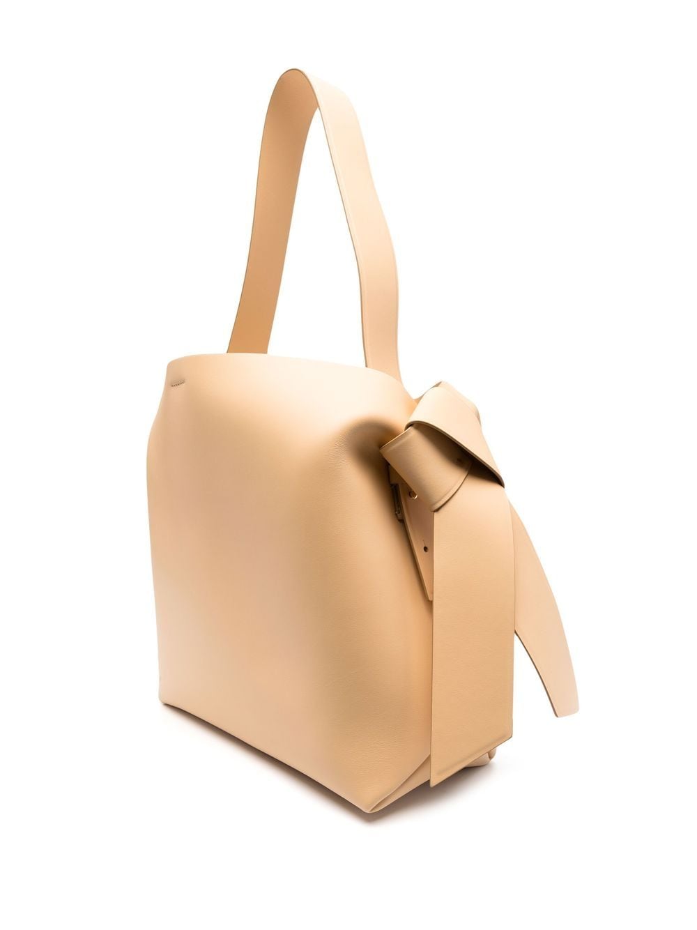 Shop Acne Studios Midi Knotted Shoulder Bag In Neutrals