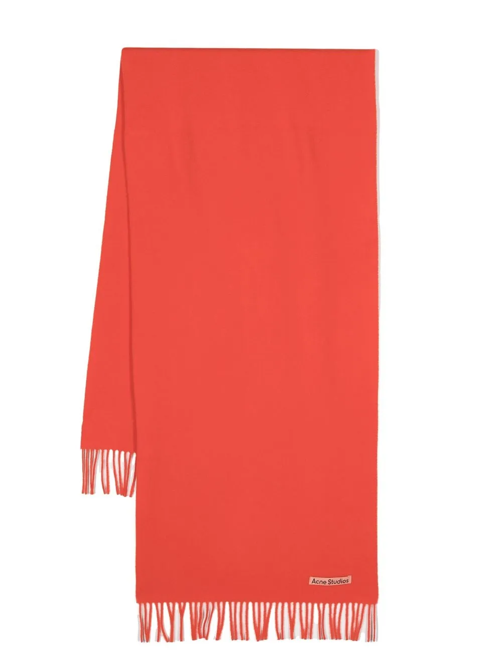 

Acne Studios fringed knitted scarf - Red