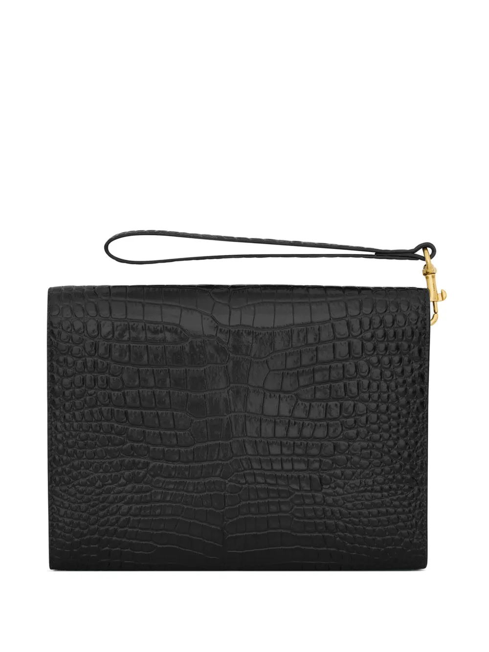 Ysl logo clutch sale