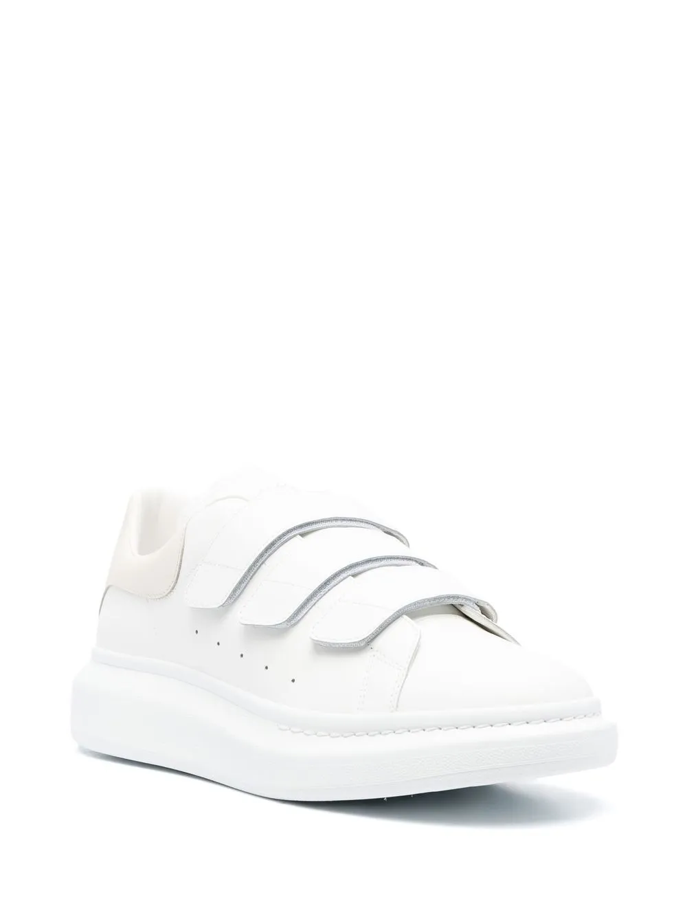 alexander mcqueen oversized triple strap leather sneakers