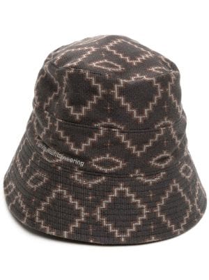 geometric-pattern bucket hat