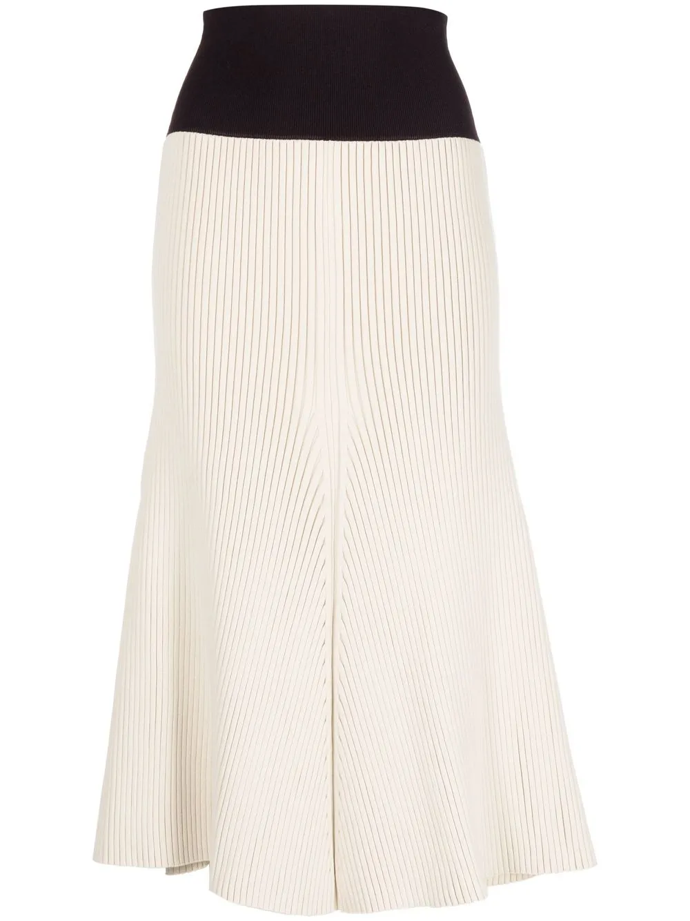 

Tory Burch two-tone midi skirt - Neutrals