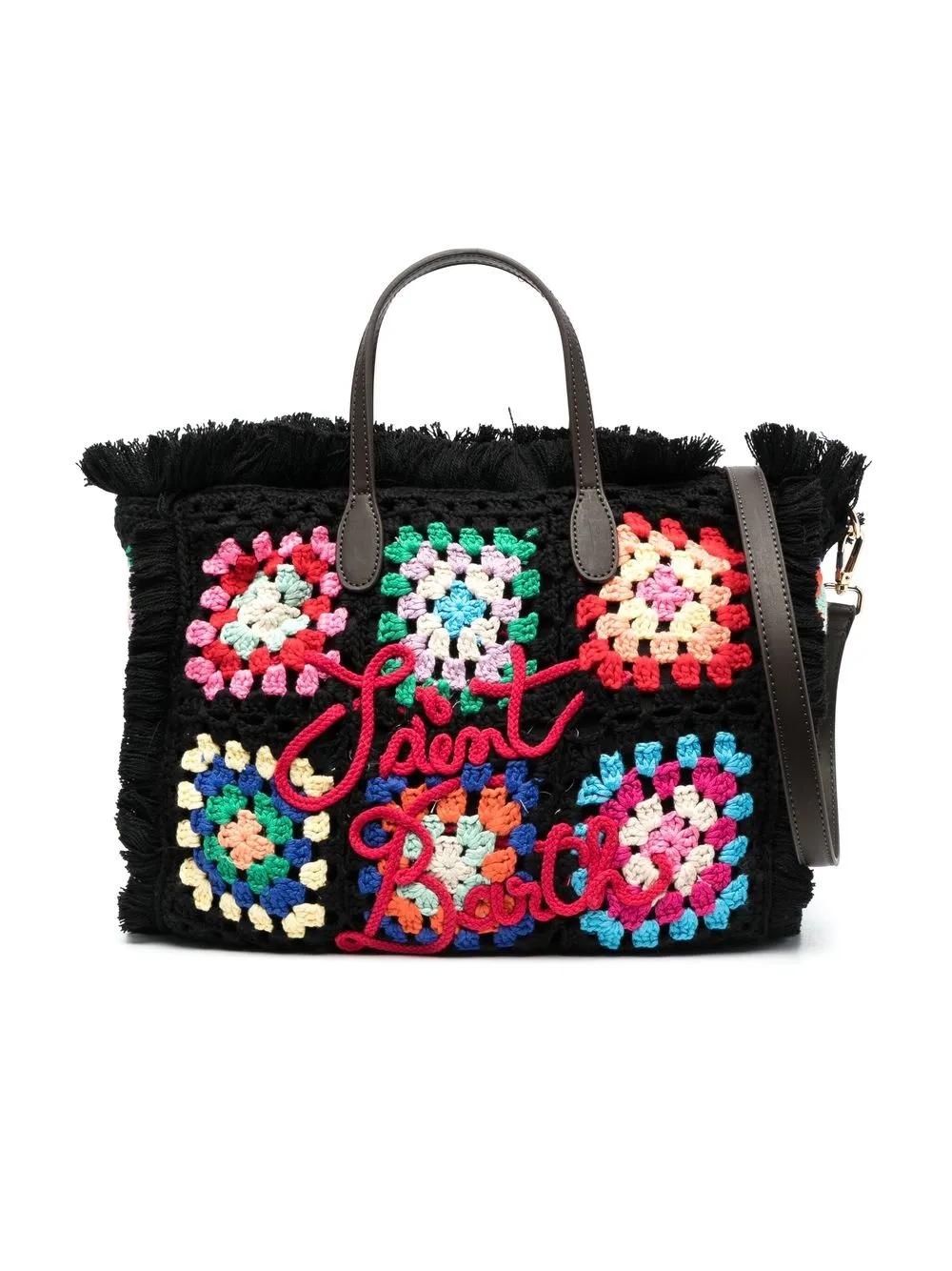 

MC2 Saint Barth Kids bolsa Colette de crochet - Negro