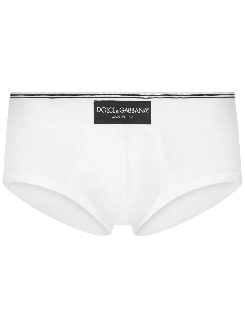 

Dolce & Gabbana logo-patch detail boxers - White