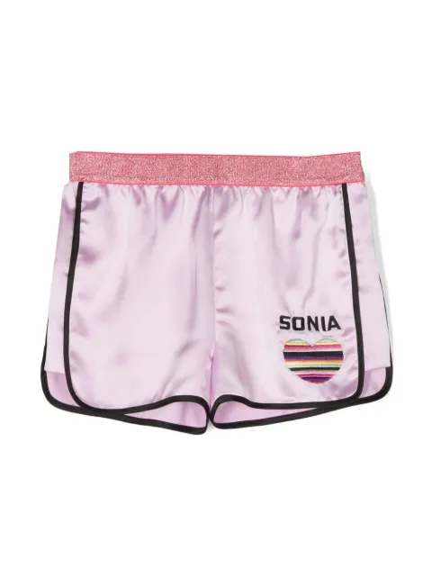 SONIA RYKIEL ENFANT logo-embroidered track shorts