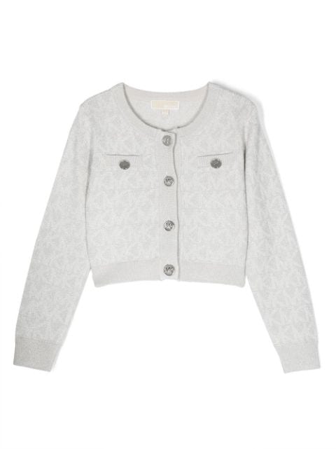 Michael Kors Kids - metallic-threaded knitted cardigan