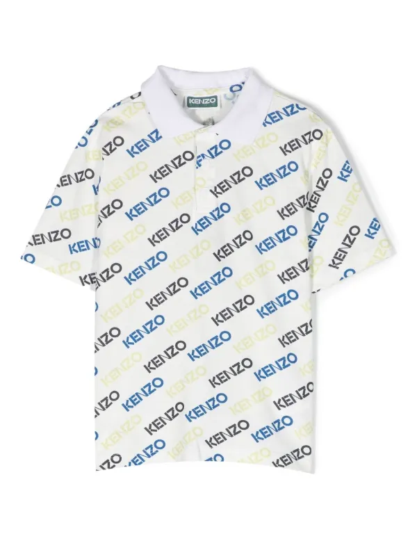 white kenzo polo shirt