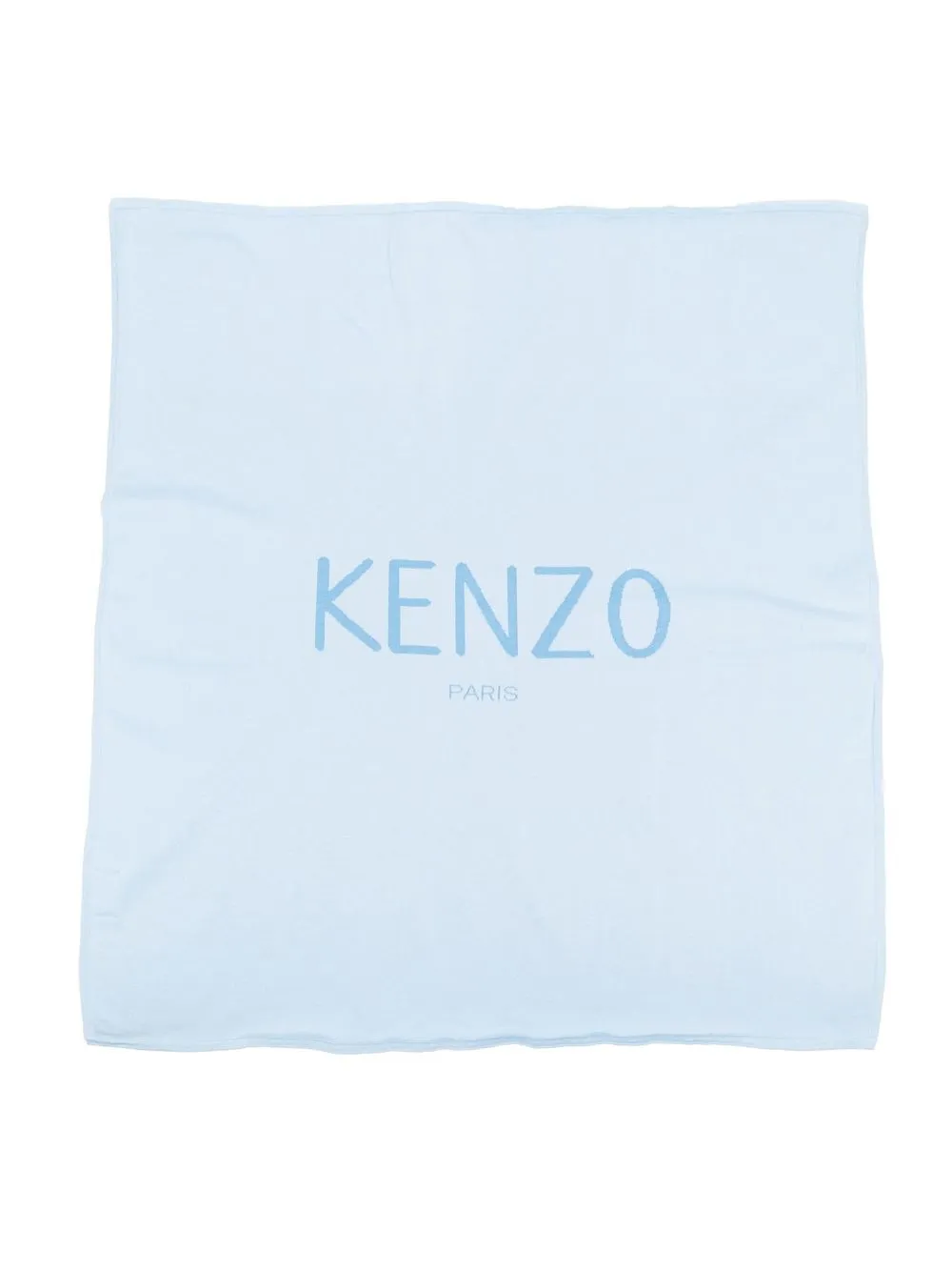 

Kenzo Kids manta tejida con logo en intarsia - Azul