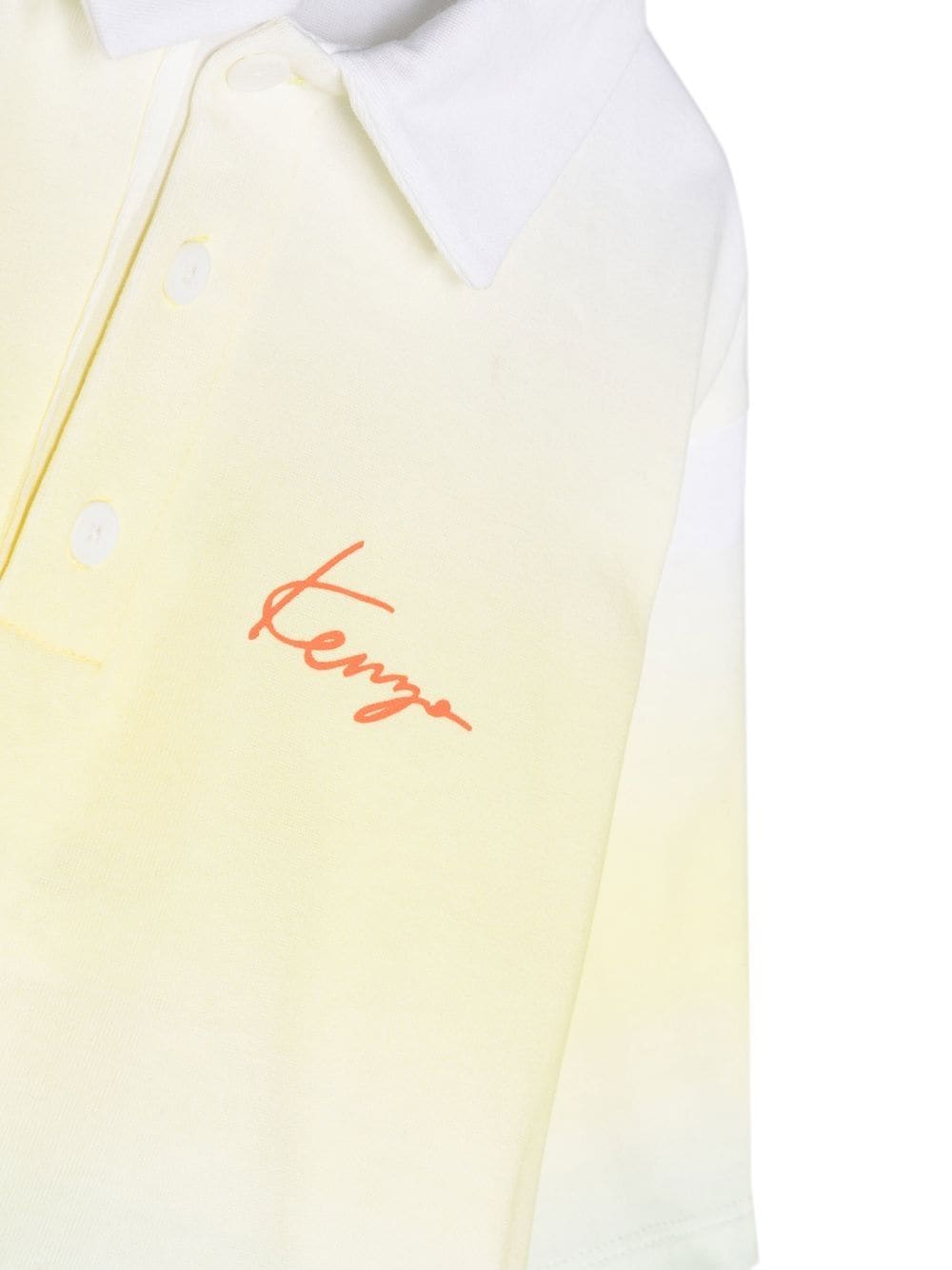Shop Kenzo Logo-print Cotton Polo Shirt In Yellow