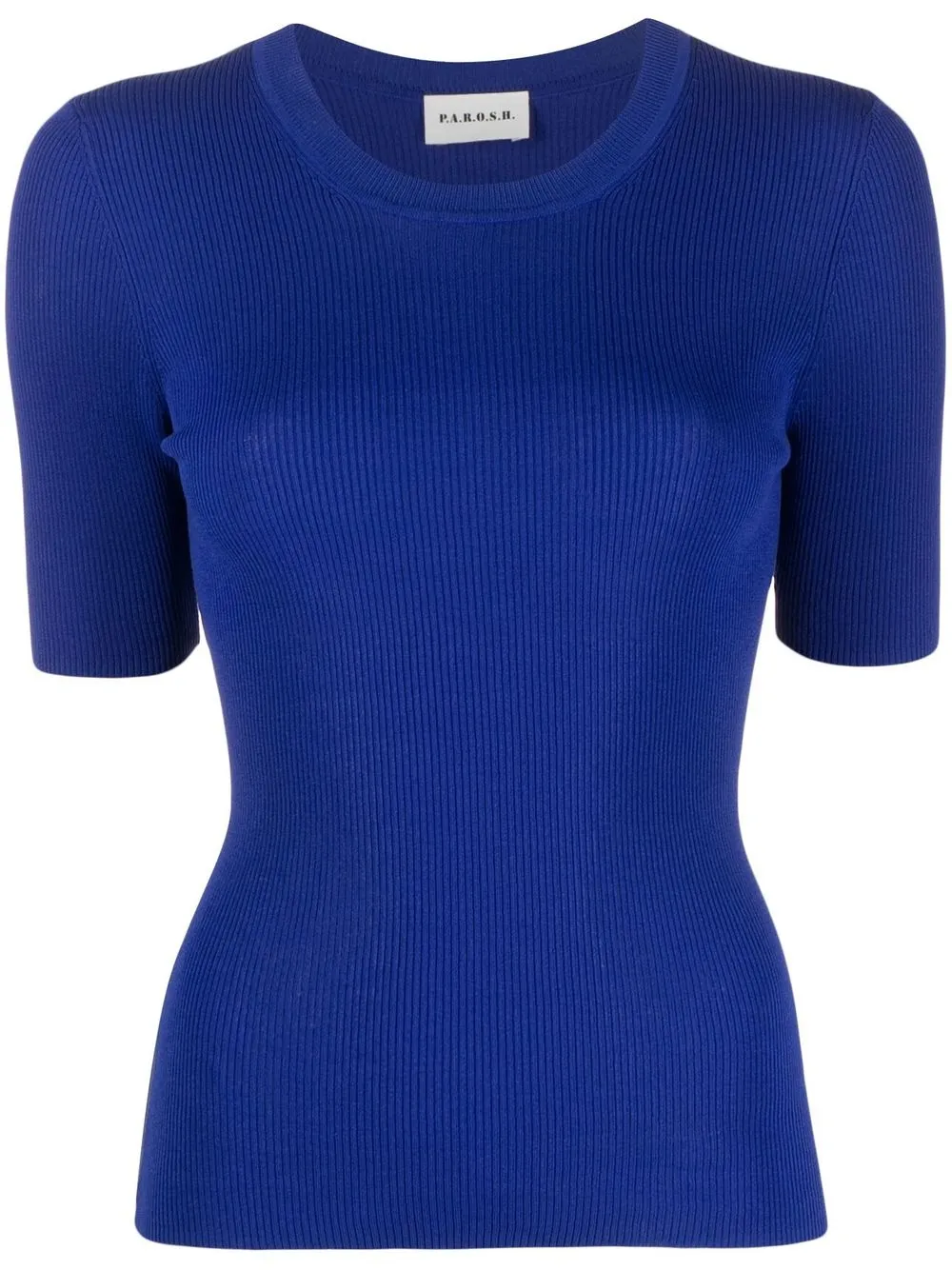 

P.A.R.O.S.H. Cipria short-sleeved knitted top - Blue