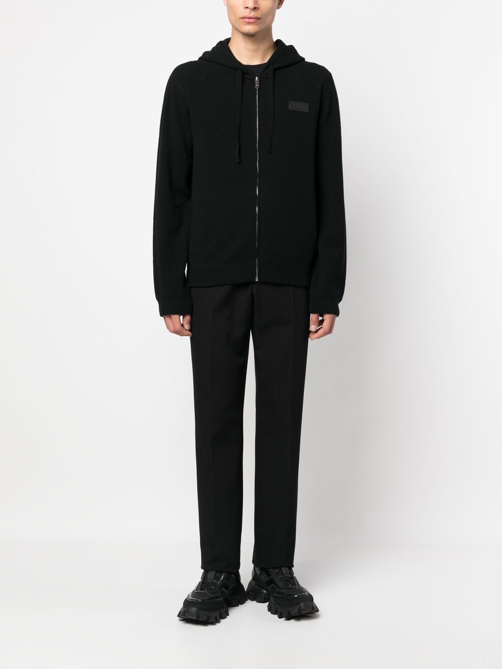 Valentino Garavani Hoodie met logopatch - Zwart