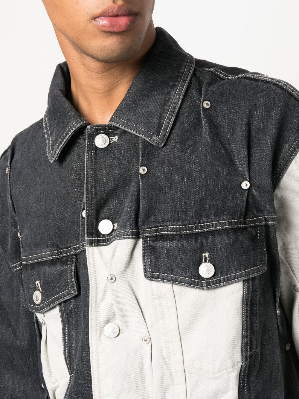 KUSIKOHC two-tone Denim Jacket - Farfetch