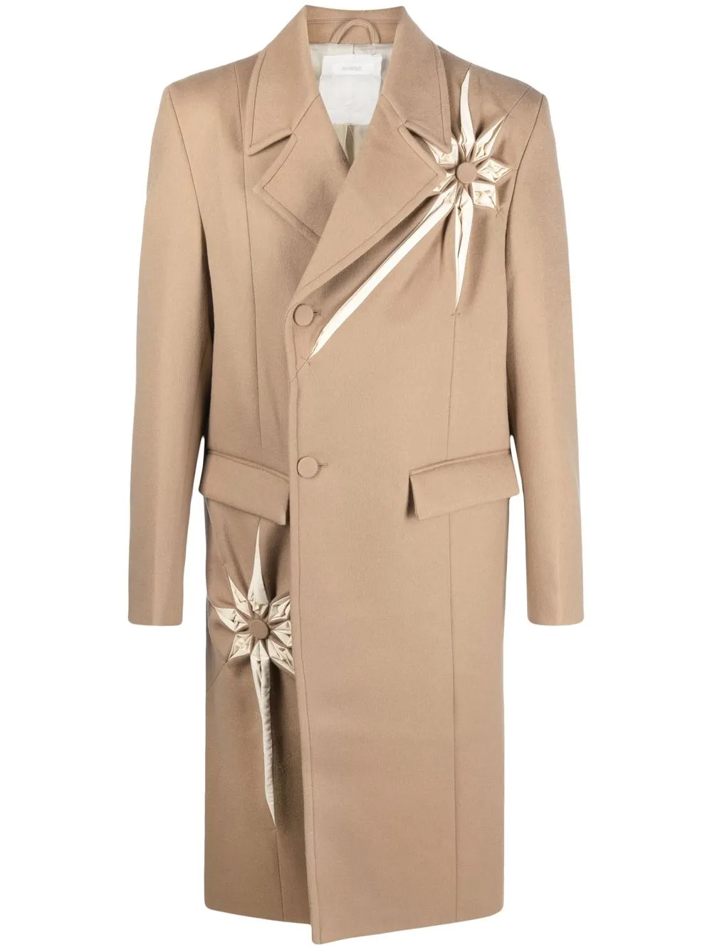 

KUSIKOHC Origami notched-lapel coat - Neutrals