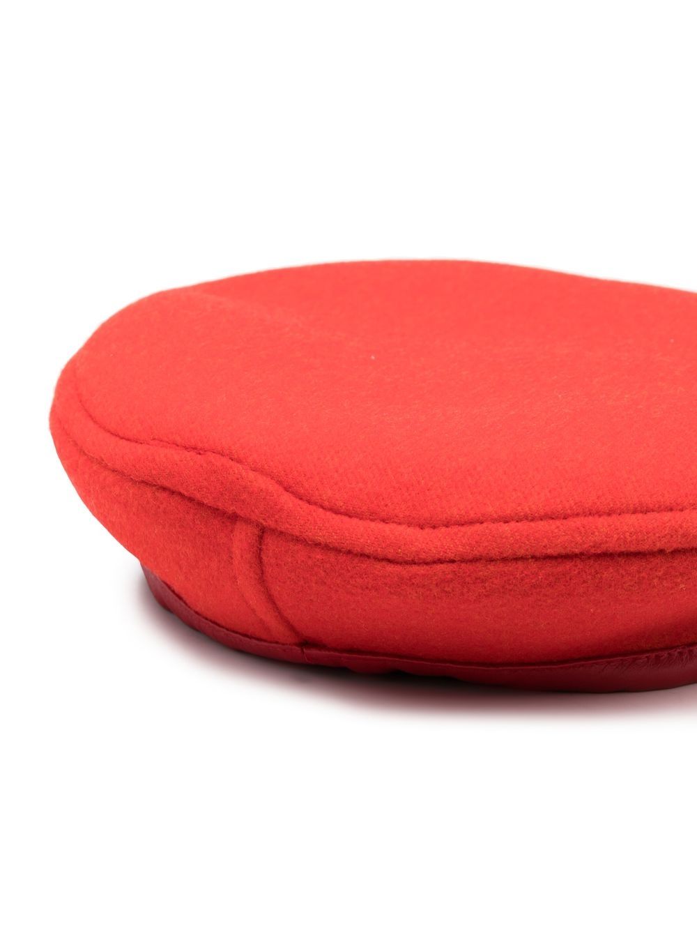 Shop Fendi Logo-print Wool-silk Beret In Red