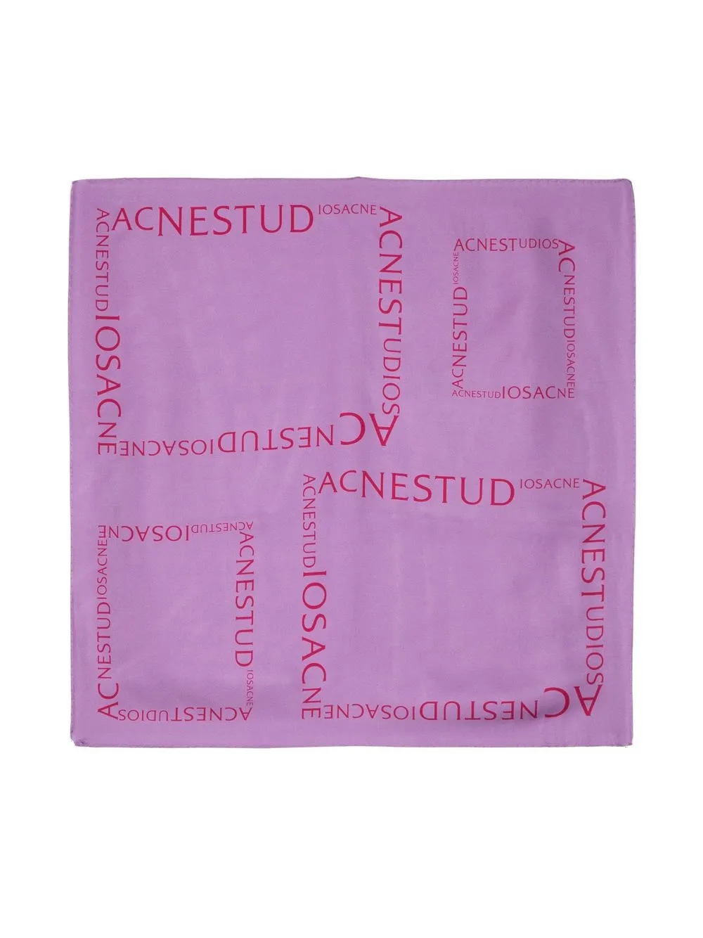 ACNE STUDIOS LOGO-PRINT SILK SCARF