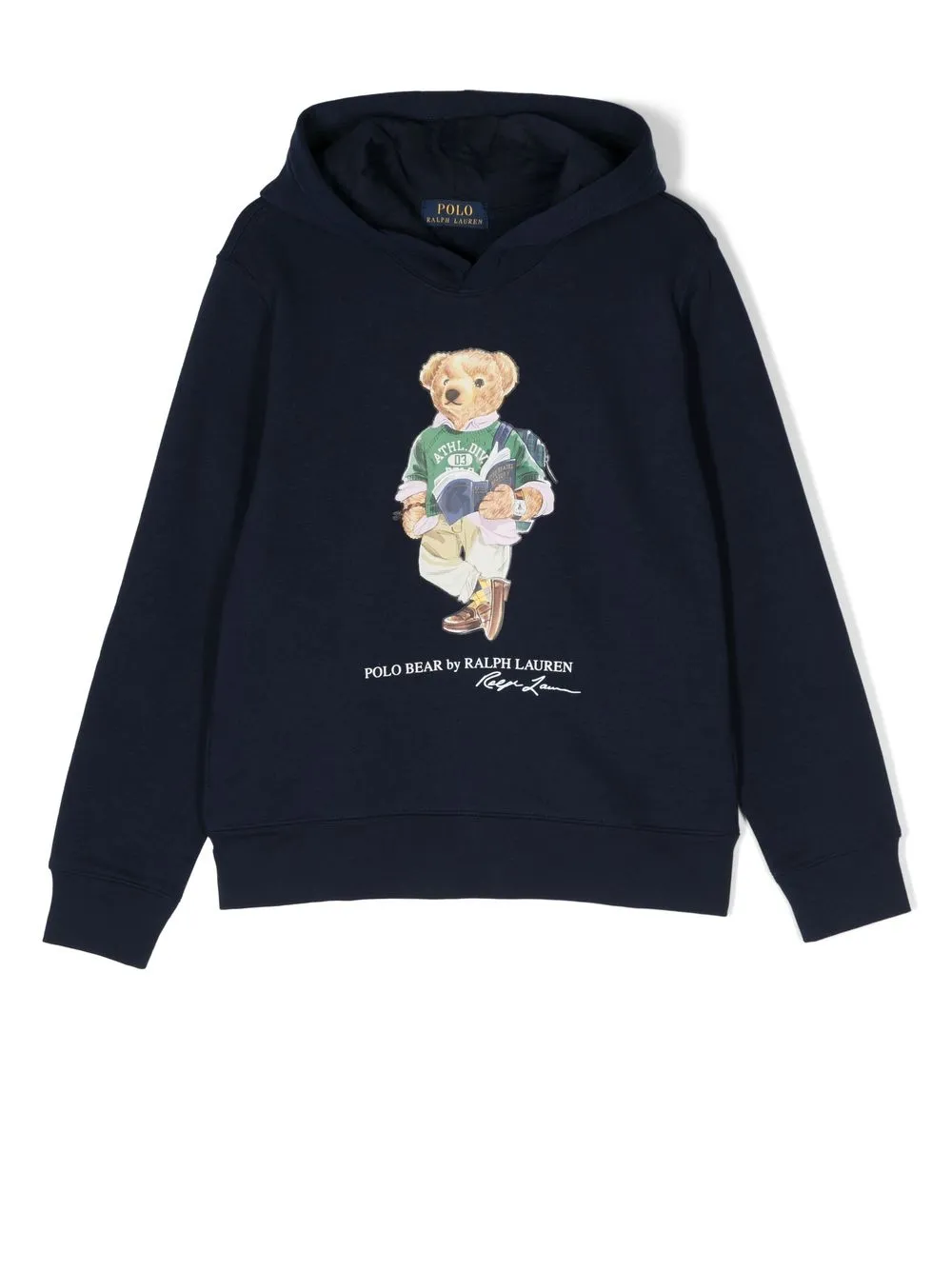 

Ralph Lauren Kids Polo Bear-print pullover hoodie - Blue