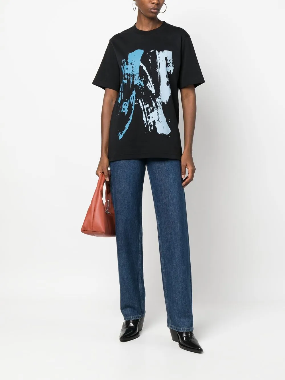 Camper T-shirt met print Zwart