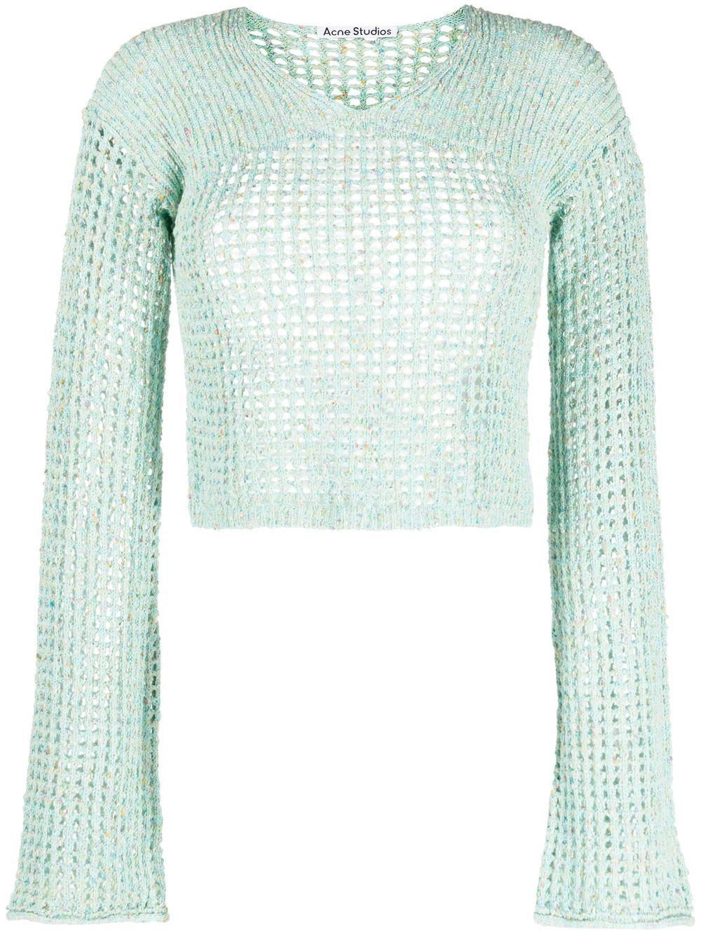 

Acne Studios open-knit v-neck jumper - Blue