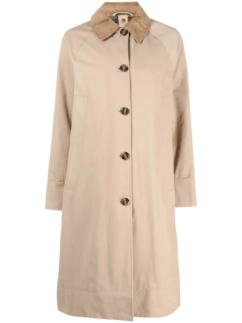 

Barbour x House of Hackney Mapledene layered raincoat - Brown