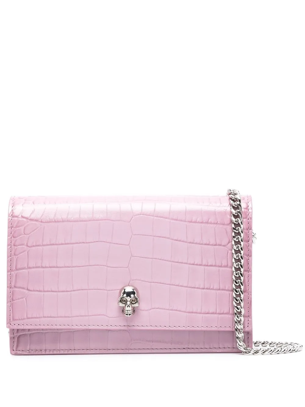 

Alexander McQueen Skull small leather shoulder bag - Pink