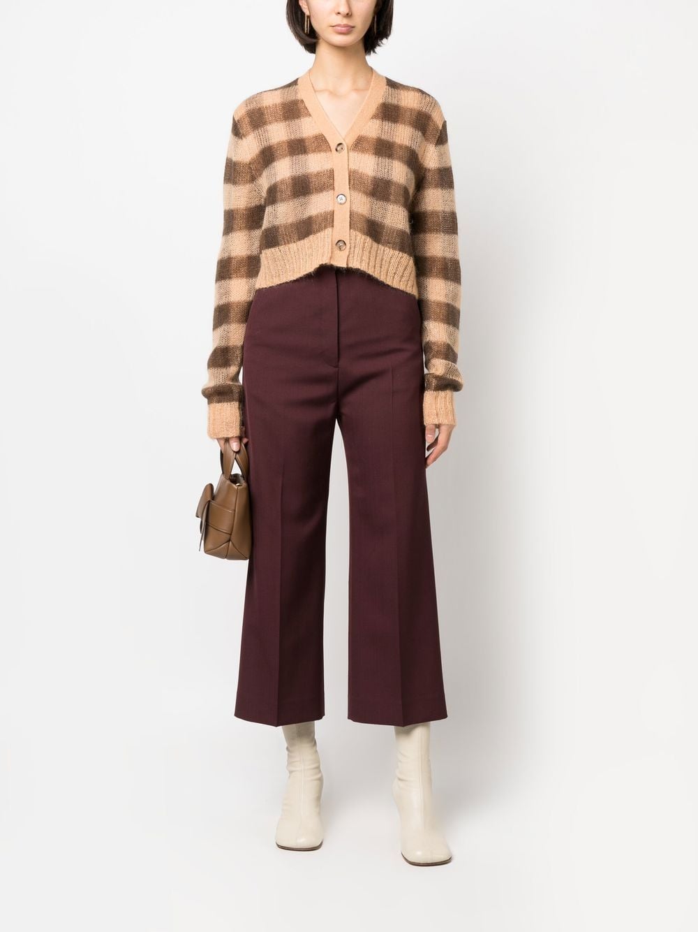 Acne Studios vichy-check Cropped Cardigan - Farfetch