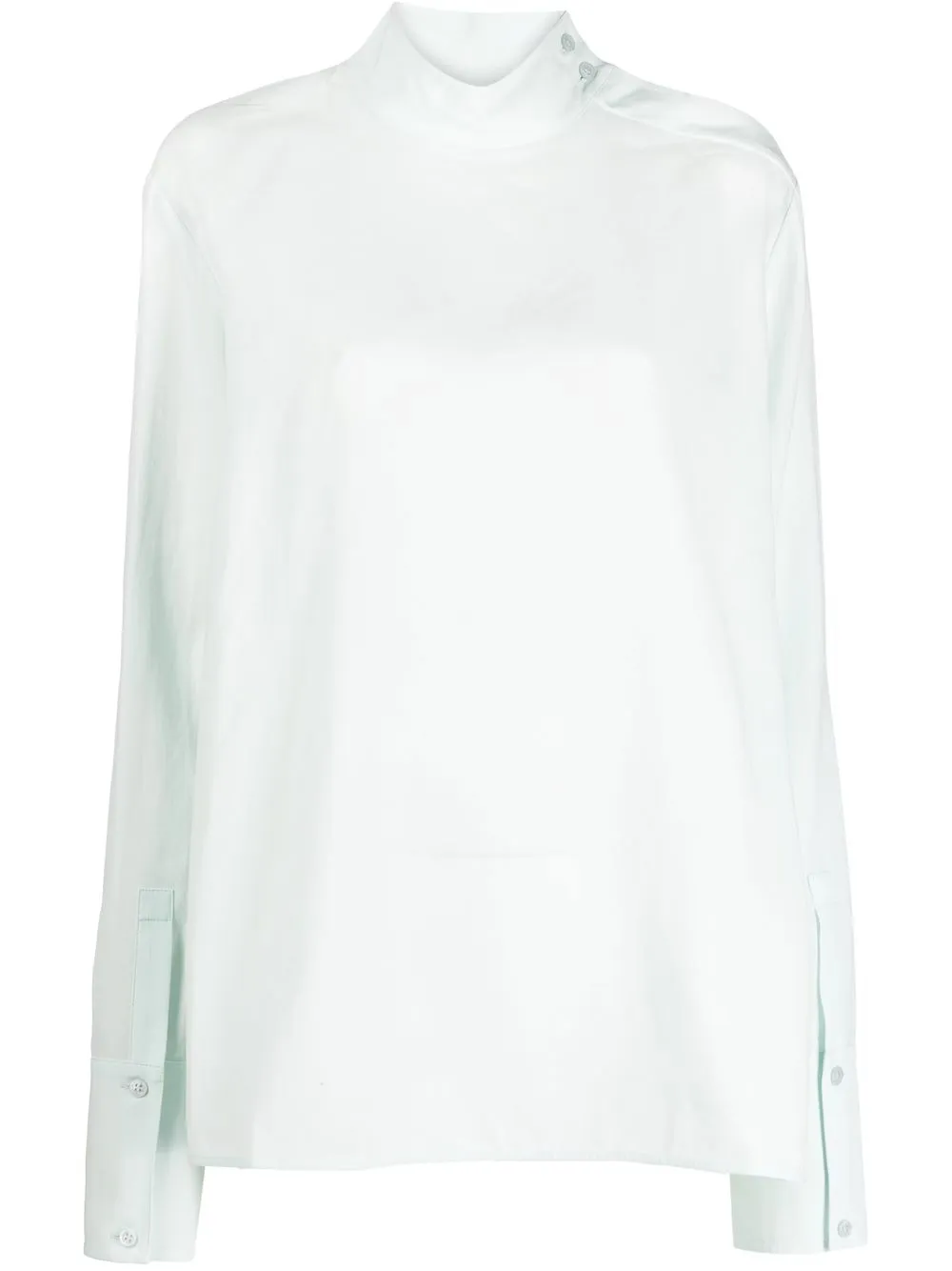 

Acne Studios high-neck cotton blouse - Blue